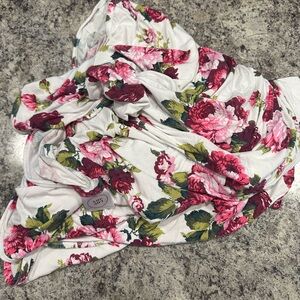 Floral Lou Lou and company swaddle blanket baby girl Lou Lou & company swaddle